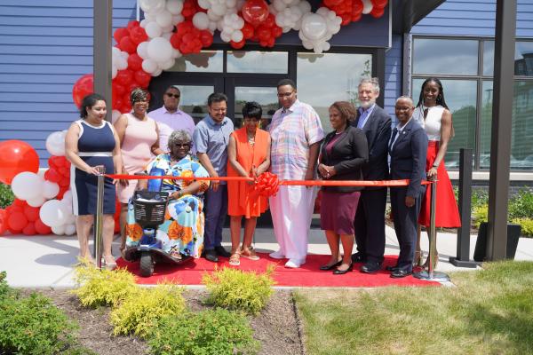 Ribbon-cutting for the Barbara Jean Wright Apartments 