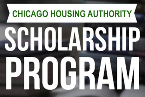 A picture of text that reads "Chicago Housing Authority Scholarship Program"