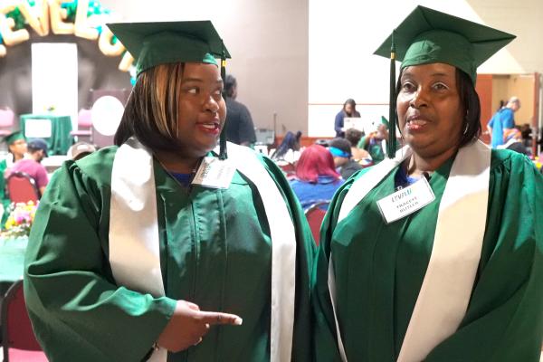 Traceye Butler and her daughter Shannell both graduated last week from LevelUp, a Chicago Housing Authority wealth-building program.