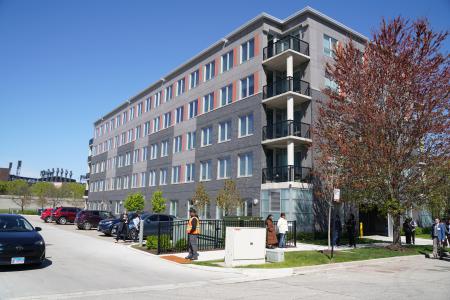 The exterior of the Park Boulevard Stateway Gardens building. 